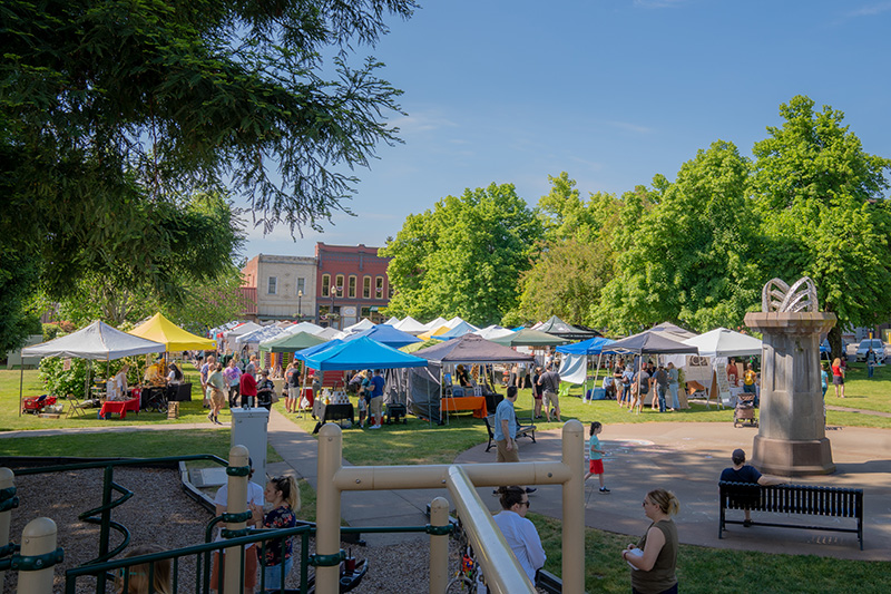 A festival at Main Street Park in Monmouth